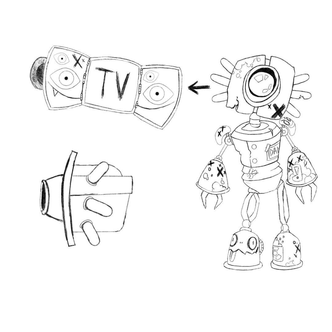 Troisième croquis du robot